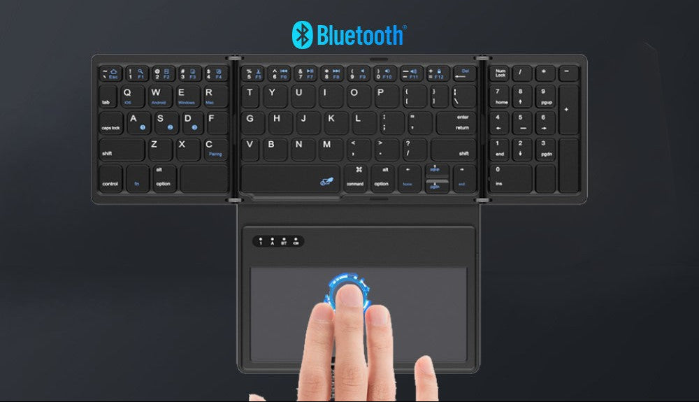 Ultra-Slim Tragbare Bluetooth-Tastatur mit Touchpad Brehn