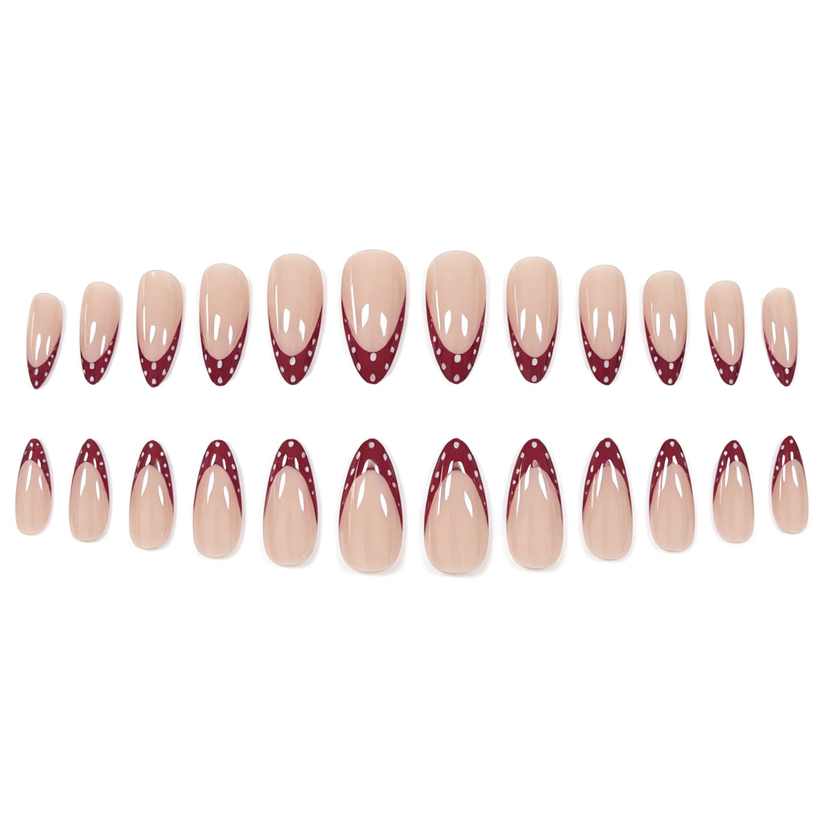 Dekorative French Tip Acrylnagelverzierungen Brehn