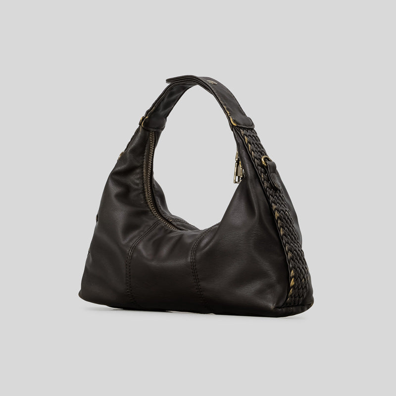 Geflochtene Handheld-Ledertasche