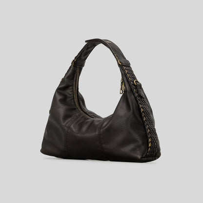 Geflochtene Handheld-Ledertasche