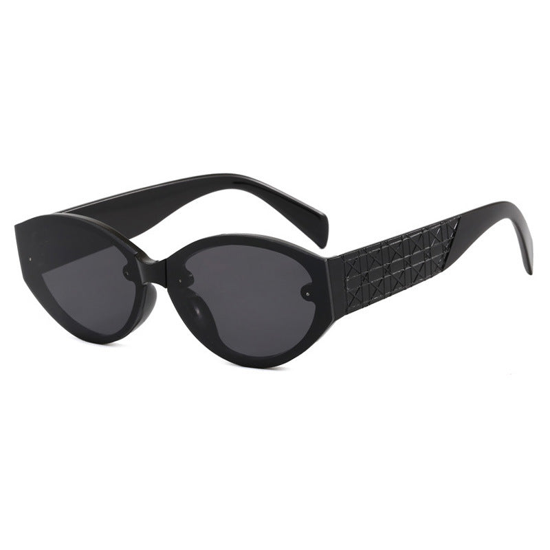 Damen extravagante Cat-Eye Sonnenbrille mit strukturiertem Rahmen Brehn