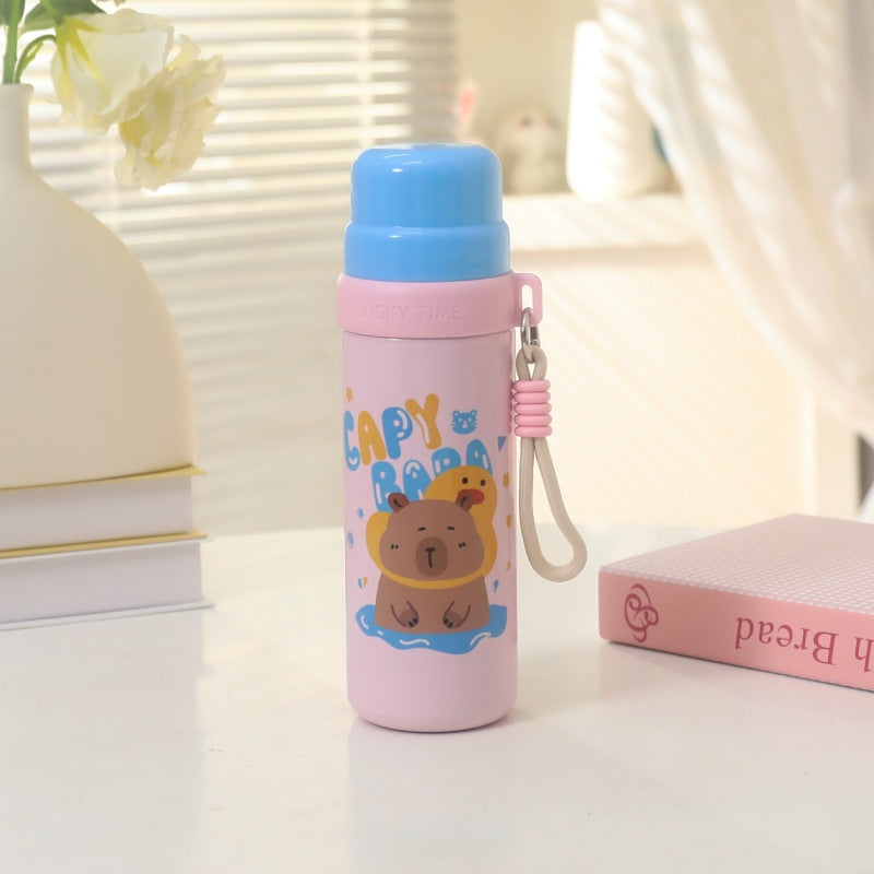 Damen Isoliertrinkflasche mit verspieltem Tierdesign und praktischem Tragegurt Brehn