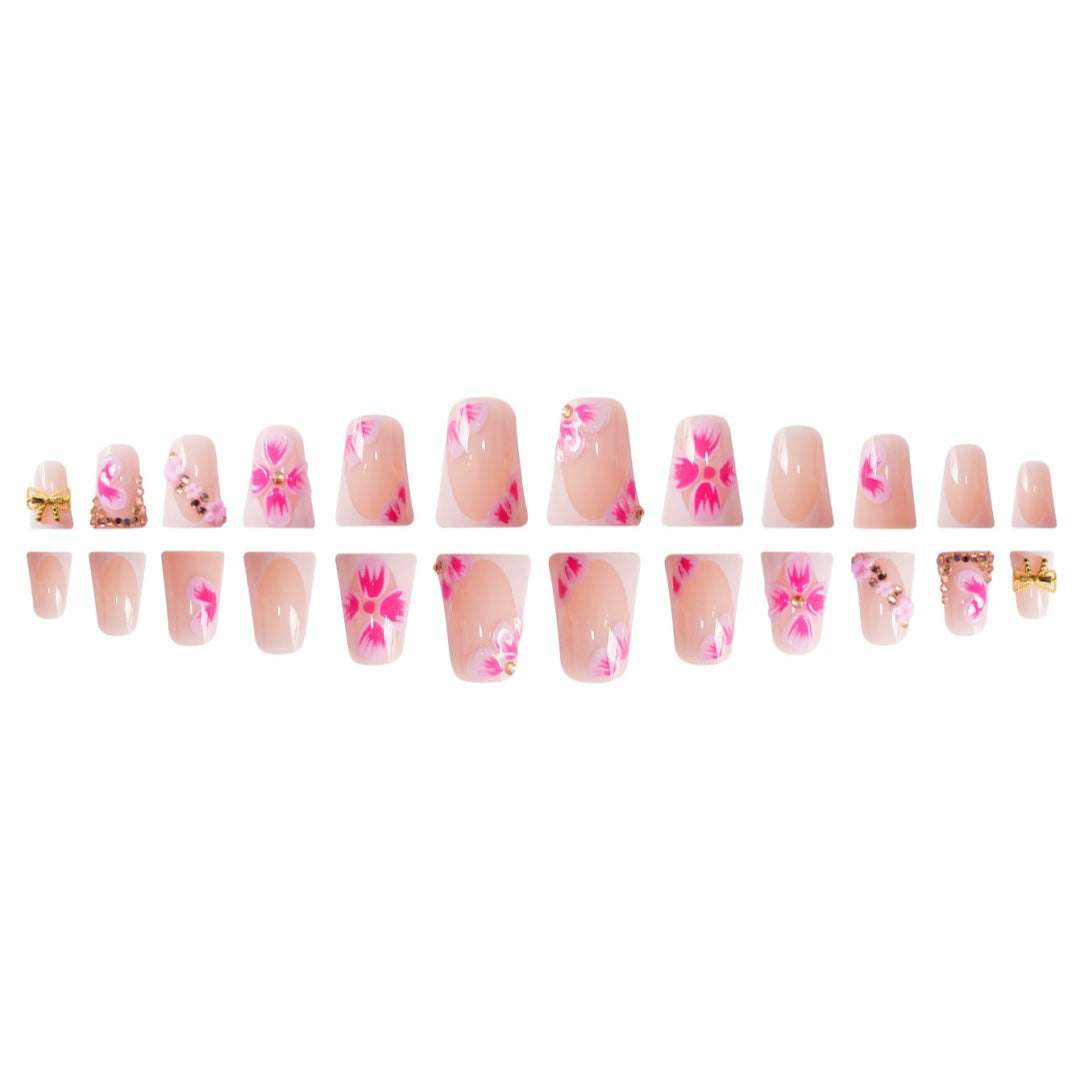 Dekorative florale Press-On-Nagelkunstverzierungen Brehn