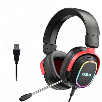 Gaming-Headset mit Rgb-Hintergrundbeleuchtung und Bequemer Polsterung Brehn