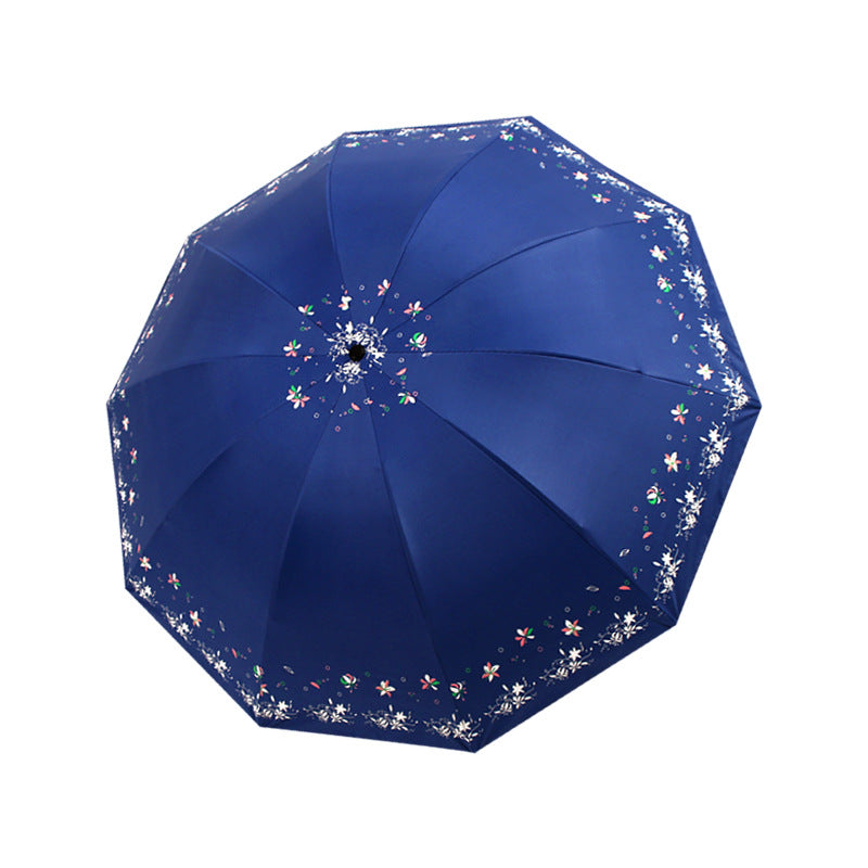 Damen Faltbarer Regenschirm mit floralen Mustern Brehn