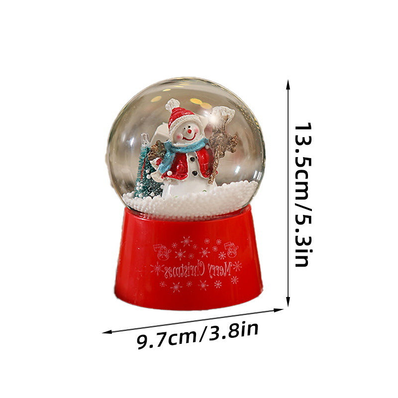 Schneekugel mit Weihnachtsmann und Tannenbaum Brehn