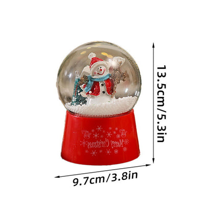 Schneekugel mit Weihnachtsmann und Tannenbaum Brehn