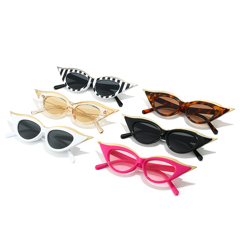Damen Cat-Eye Sonnenbrille mit luxuriösen metallischen Akzenten Brehn