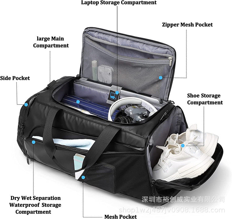 Multi-Compartment Reise Sport Duffel Bag Brehn