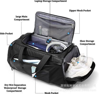 Multi-Compartment Reise Sport Duffel Bag Brehn