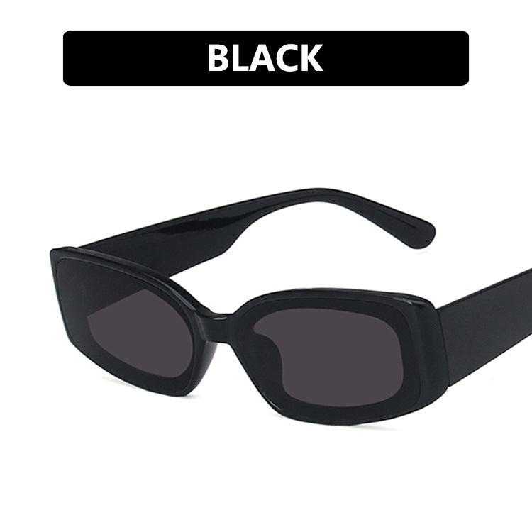 Damen futuristische quadratische Sonnenbrille mit transparentem Rahmendesign und UV-Schutz Brehn