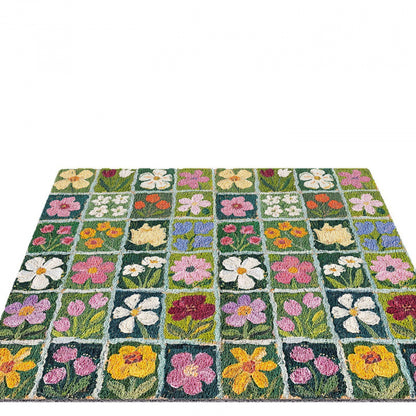 Blumen Patchwork Teppich Brehn