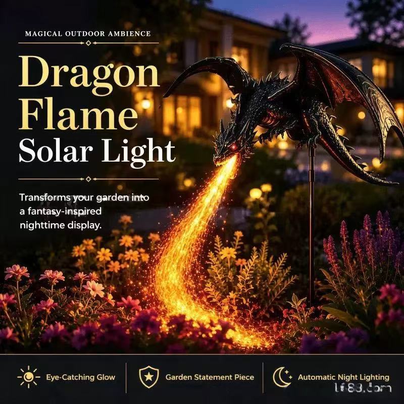 Dekorative Drachenlampe mit LED-Effekten Brehn