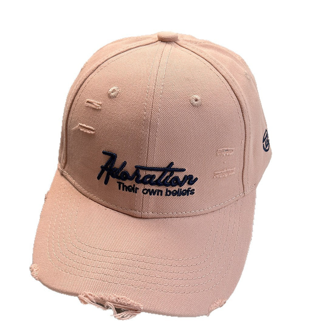 Damen Distressed Bestickte Baseballmütze Brehn