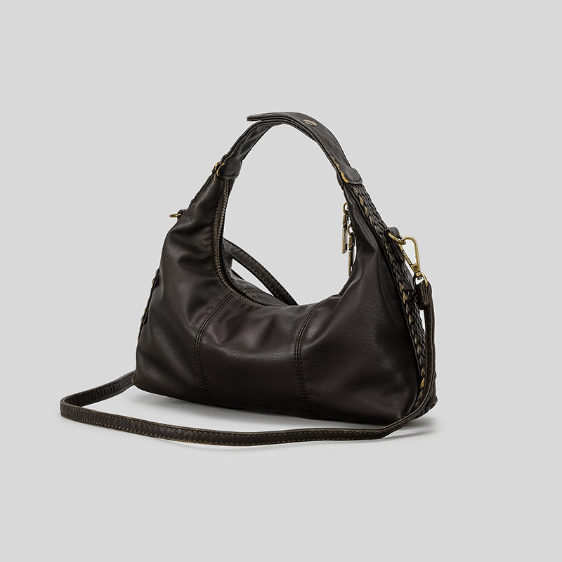 Geflochtene Handheld-Ledertasche