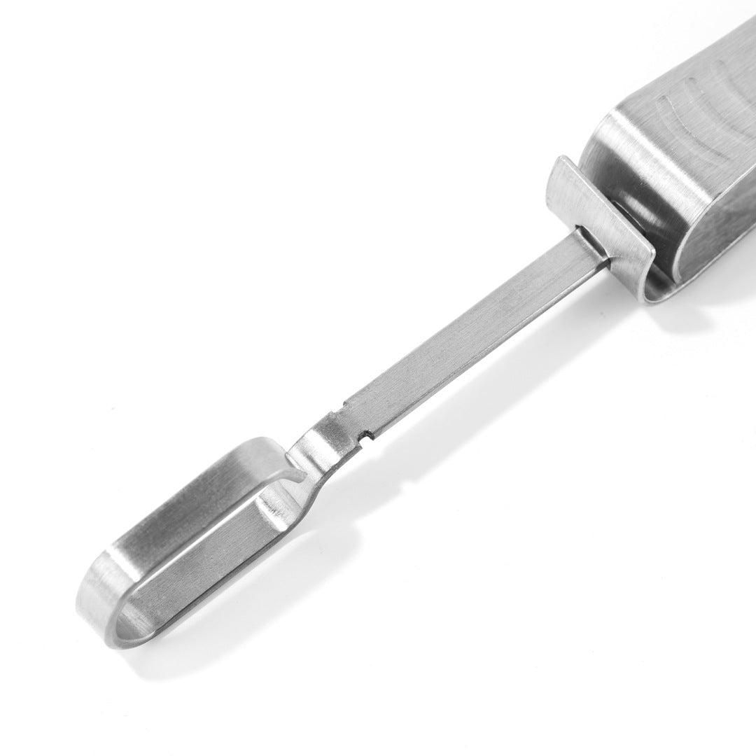 Flacher Grillspieß Aus Edelstahl mit Ergonomischem Clipgriff Brehn