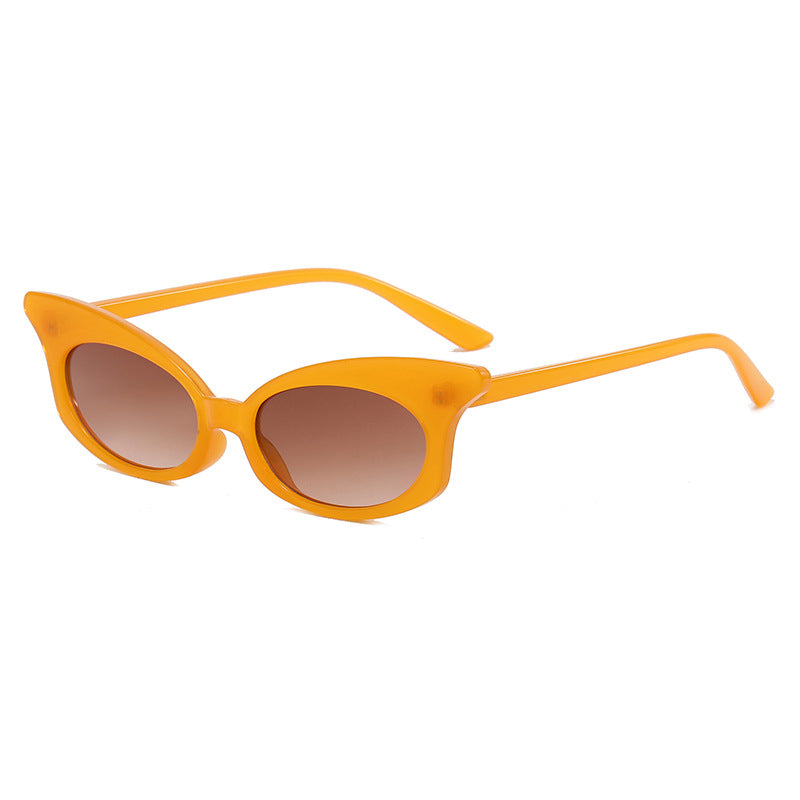 Damen Cat-Eye Sonnenbrille mit transparentem Rahmen und UV-Schutz Brehn