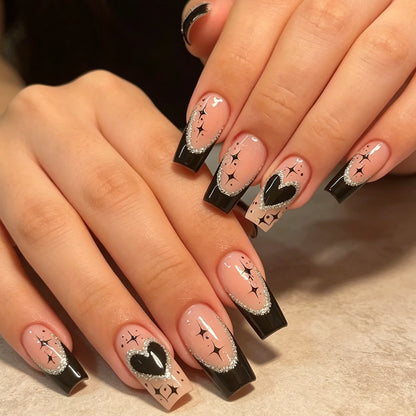 Elegante Herz-verzierte Nagelkunstverzierungen Brehn