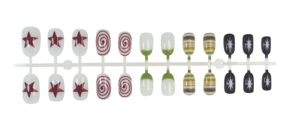 kreatives Kunstnagelset mit modernen geometrischen Designs Brehn