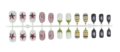 kreatives Kunstnagelset mit modernen geometrischen Designs Brehn