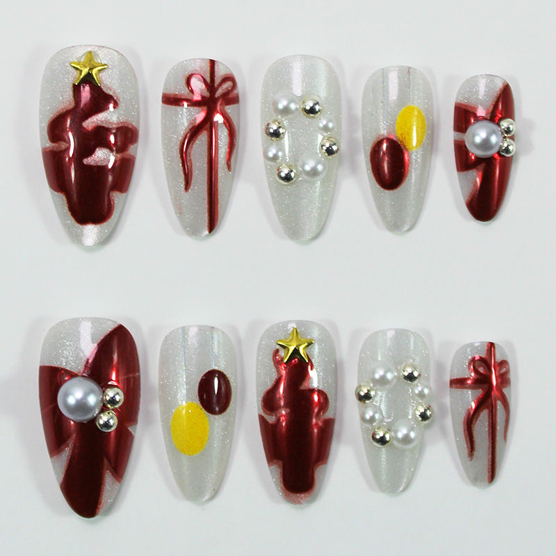 Kunstnagelset mit festlichen Weihnachtsdesigns Brehn