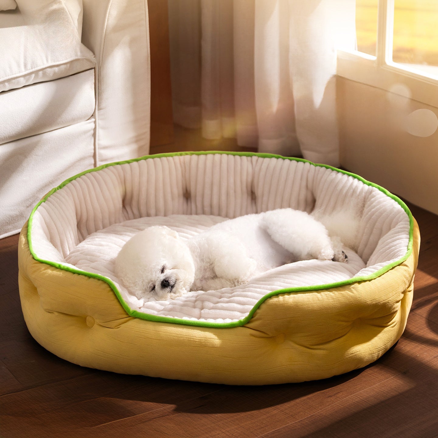 Gemütliches Rundes Gepolstertes Hundebett