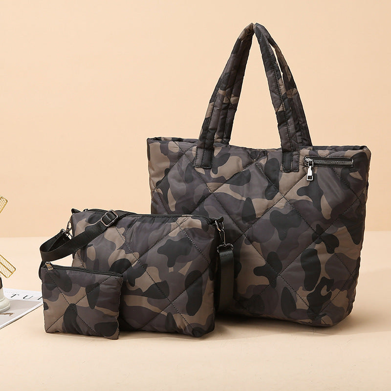 Gepolsterte Camouflage-Muster-Tasche Set