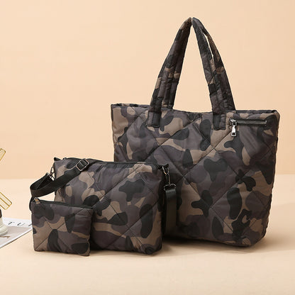 Gepolsterte Camouflage-Muster-Tasche Set