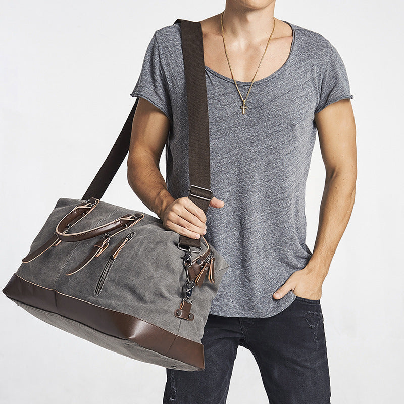 Geräumige Reisetasche Aus Robustem Canvas und Leder Brehn