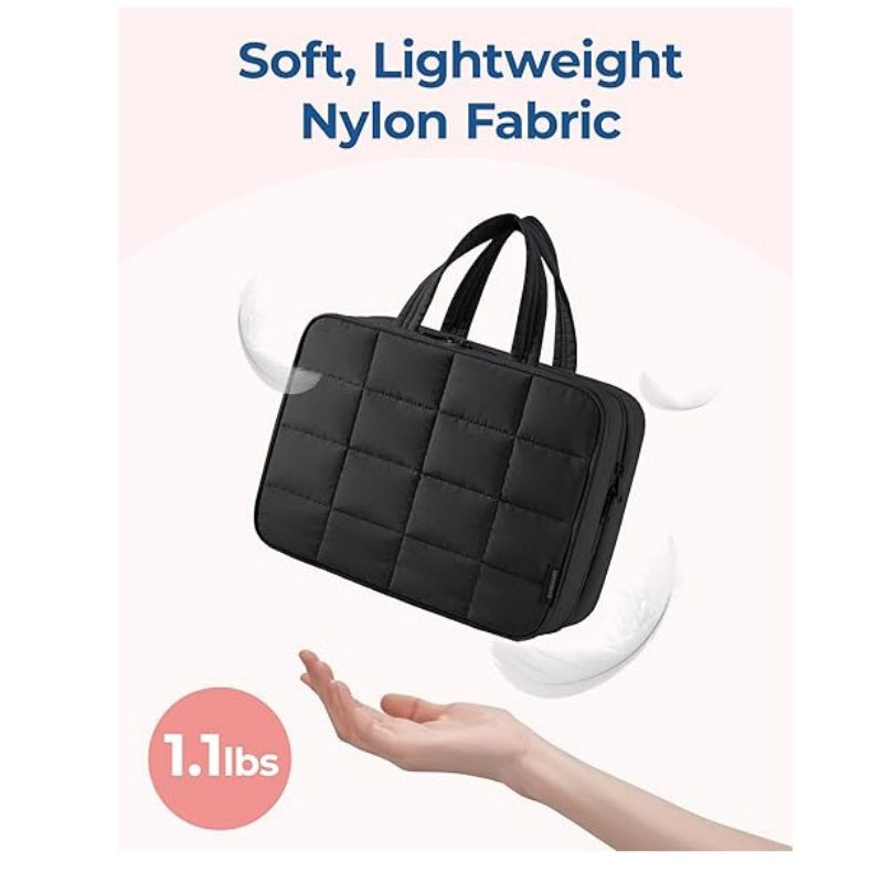 Schmuck-Organizer Tasche mit Abnehmbarem Haken und Transparenter Fächeraufteilung Brehn