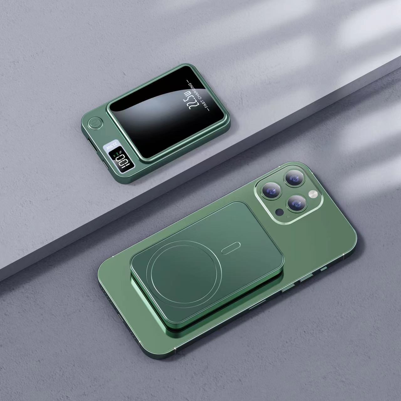 Tragbare Powerbank mit Intelligentem Lcd-Display und Kabelloser Ladefunktion Brehn
