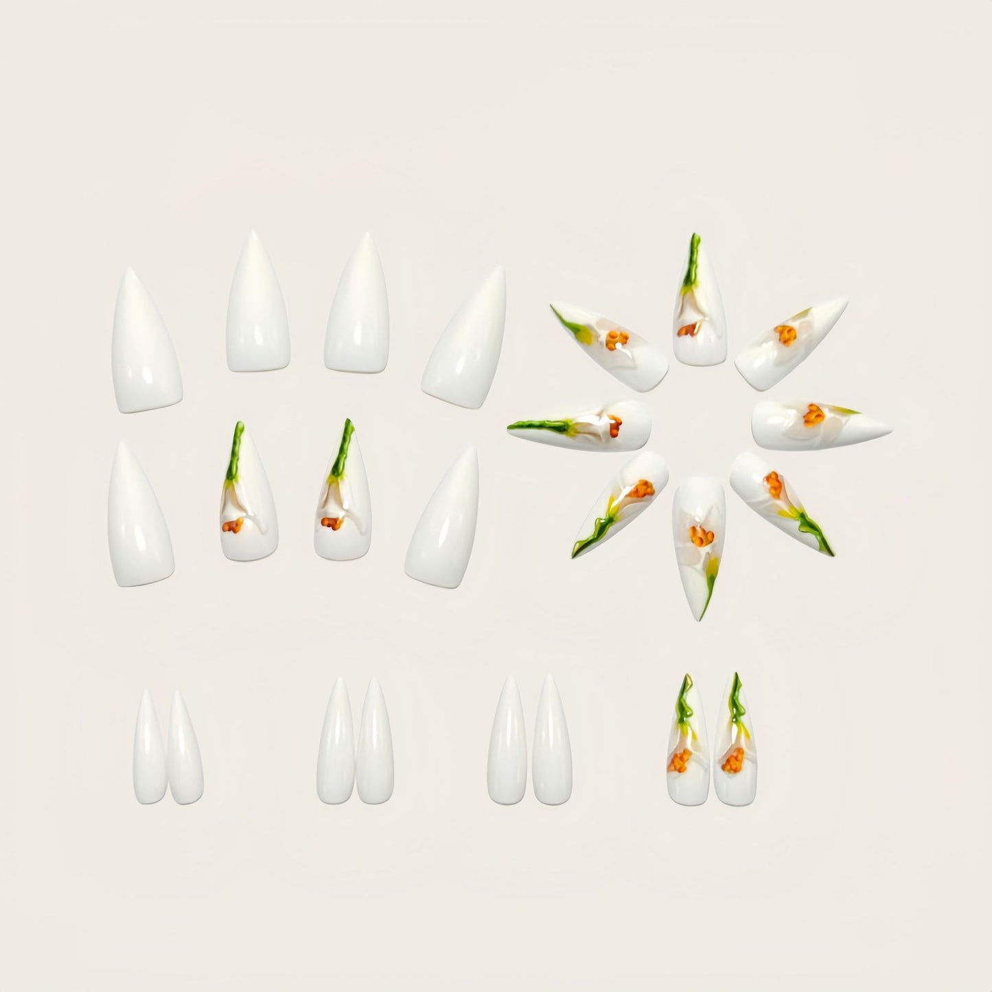Kunstnägel Im Floralen 3D-Design Brehn