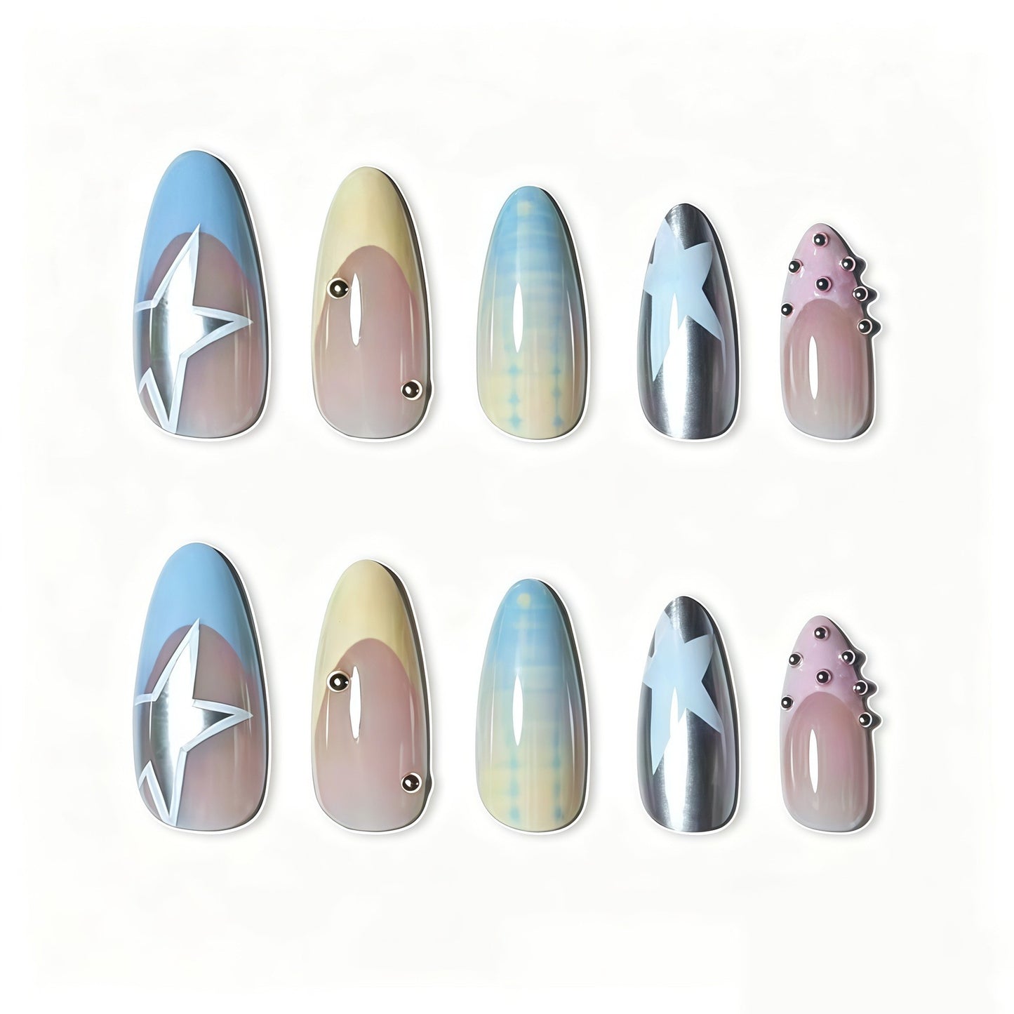 Chic Dekorative Druck-Ne Nail Art Brehn