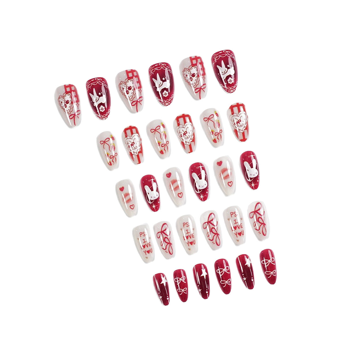 Kreatives Press-On-Nagelset