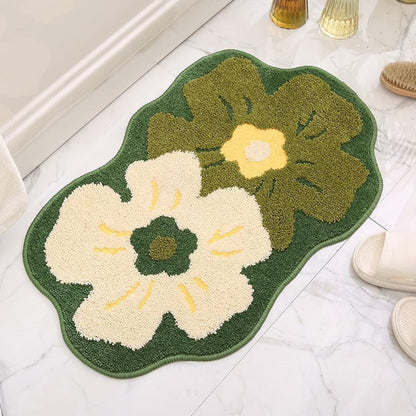 Blumenmuster Badematte