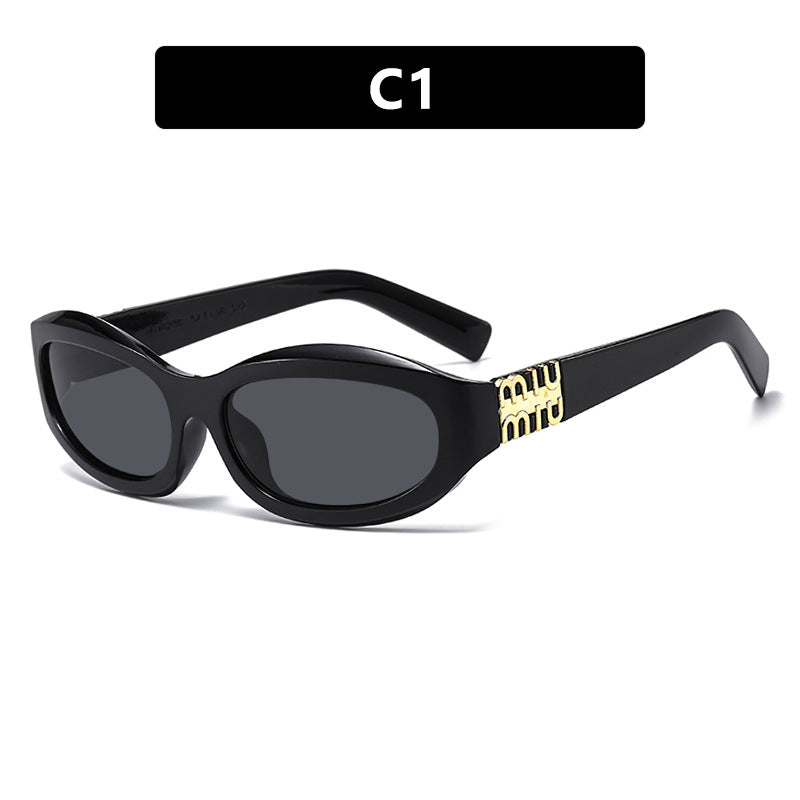 Damen modische Sonnenbrille im geschwungenen Design mit luxuriösen Details Brehn