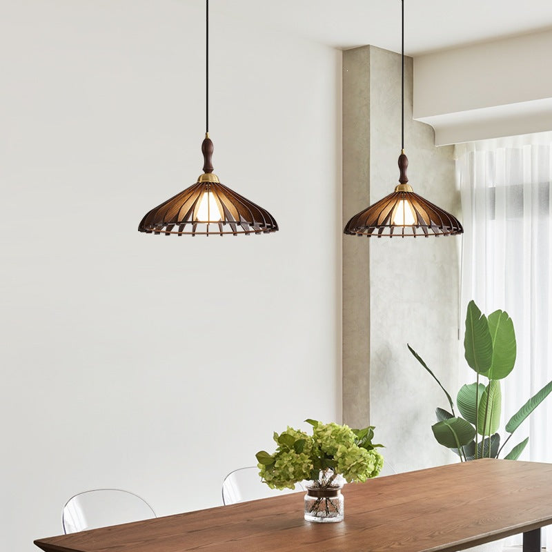 Künstlerische Holz Pendelleuchte