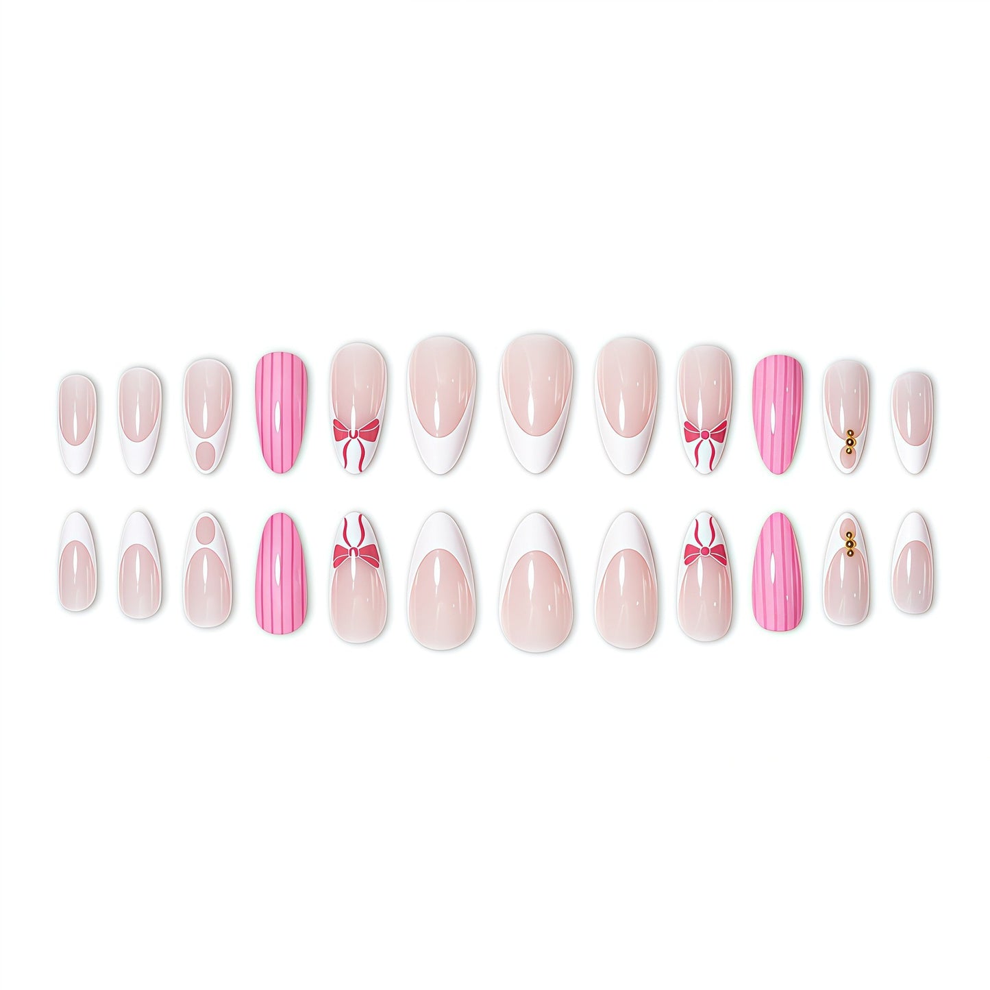 Elegante Stiletto-Nagelkunst-Verstärkungen mit dekorativen Akzenten Brehn