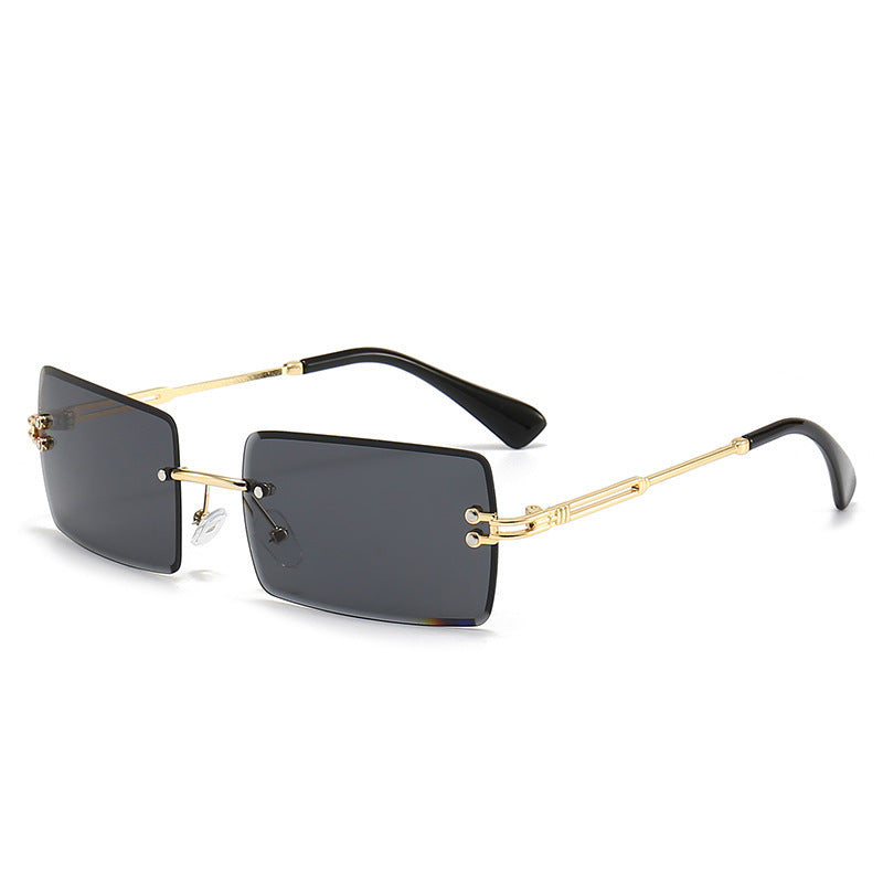 Damen modische rechteckige Sonnenbrille mit Gradient-Gläsern Brehn