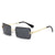 Damen modische rechteckige Sonnenbrille mit Gradient-Gläsern Brehn