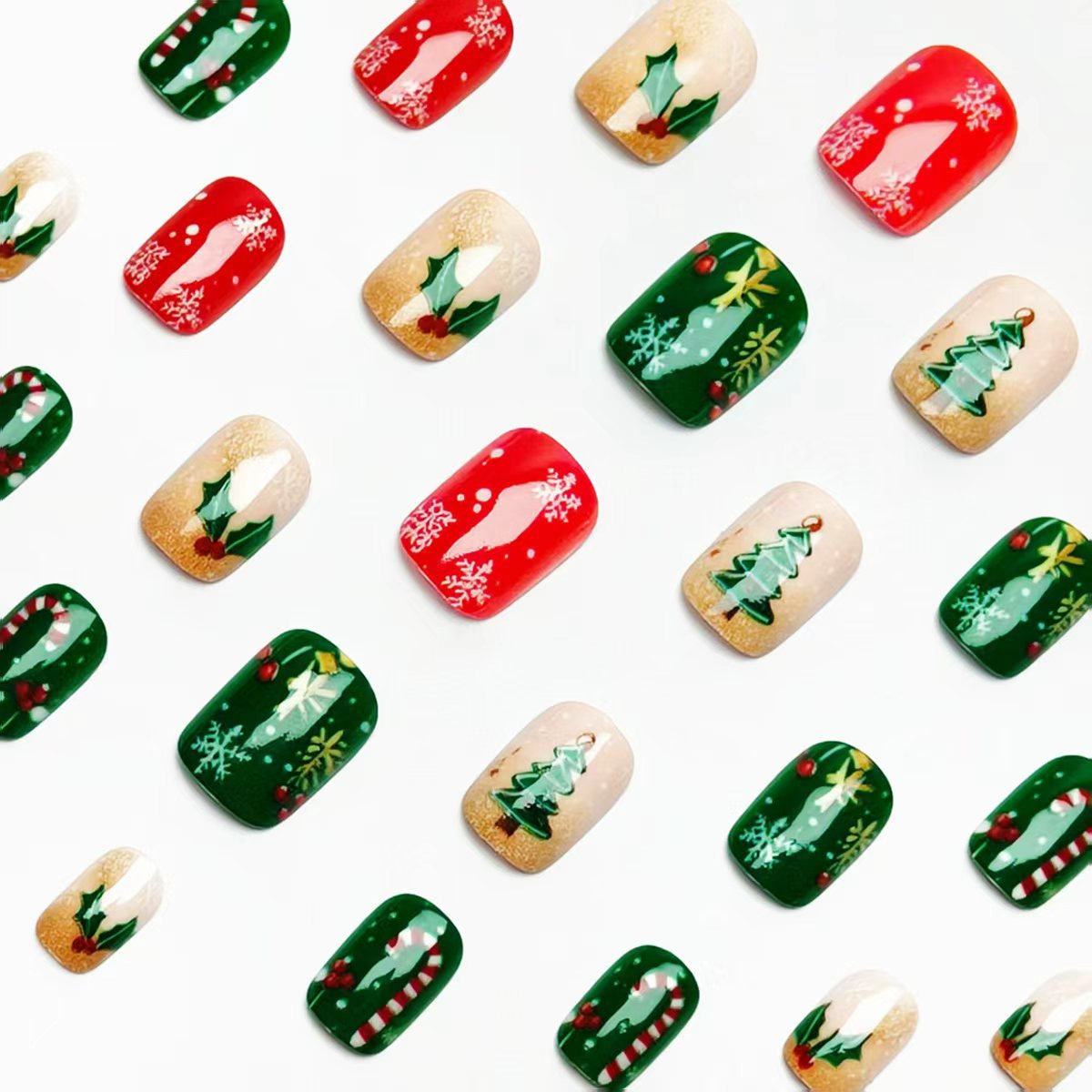 Kunstnägel Im Festlichen Weihnachtsdesign Brehn