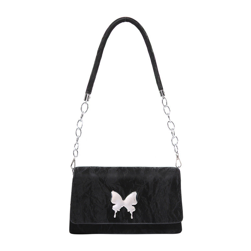 WoChic Designer Handtasche mit Schmetterling Accent Brehn
