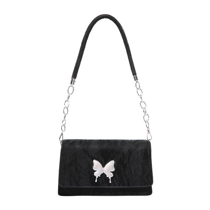 WoChic Designer Handtasche mit Schmetterling Accent Brehn