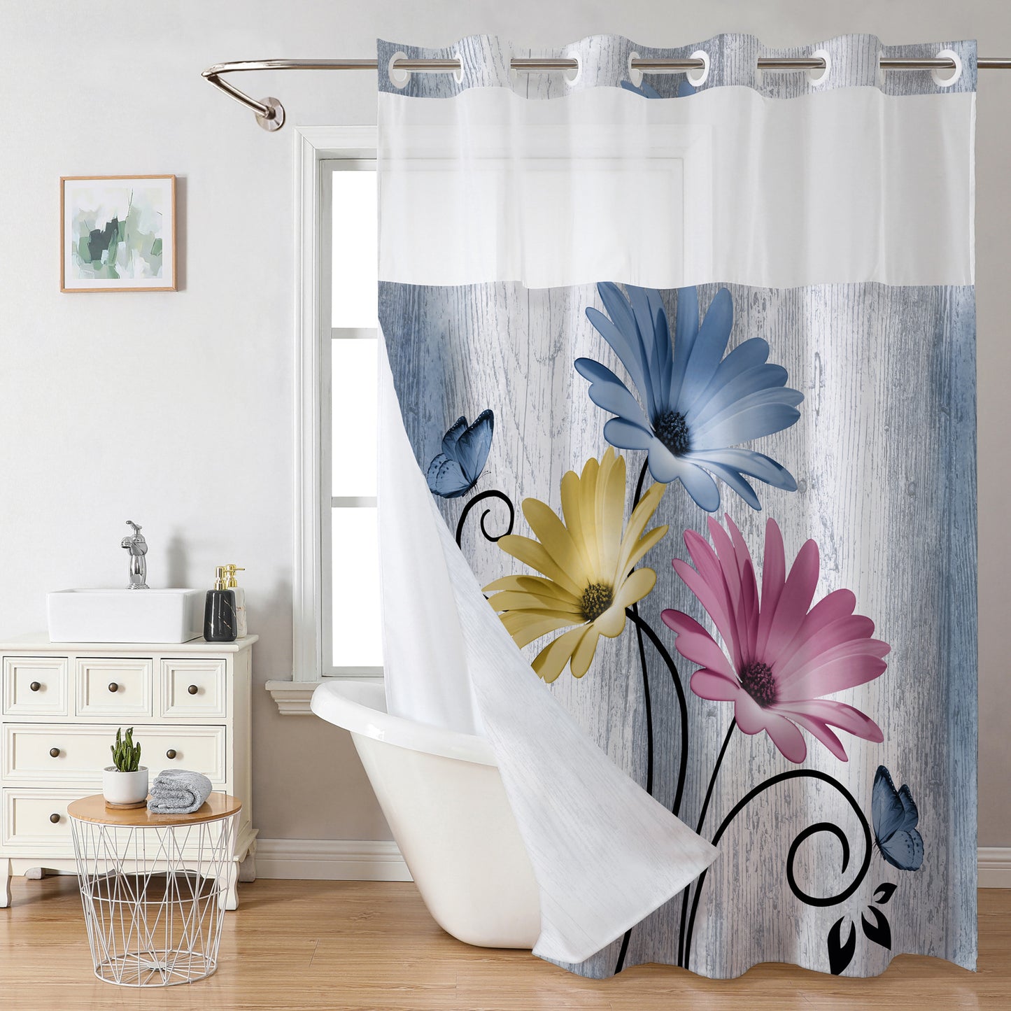 Florales Druck Duschvorhang Brehn