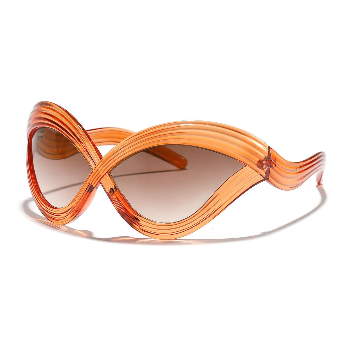 Damen modische Sonnenbrille mit innovativem Wellenrahmen Brehn