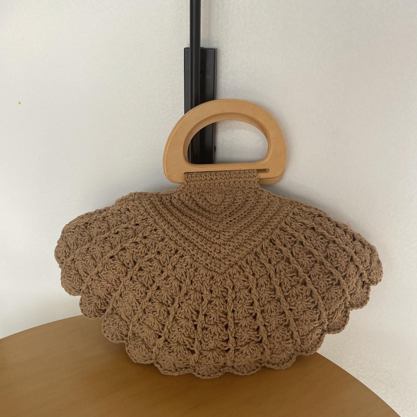 Handgeknüpfte Schultertasche Aus Baumwolle Brehn