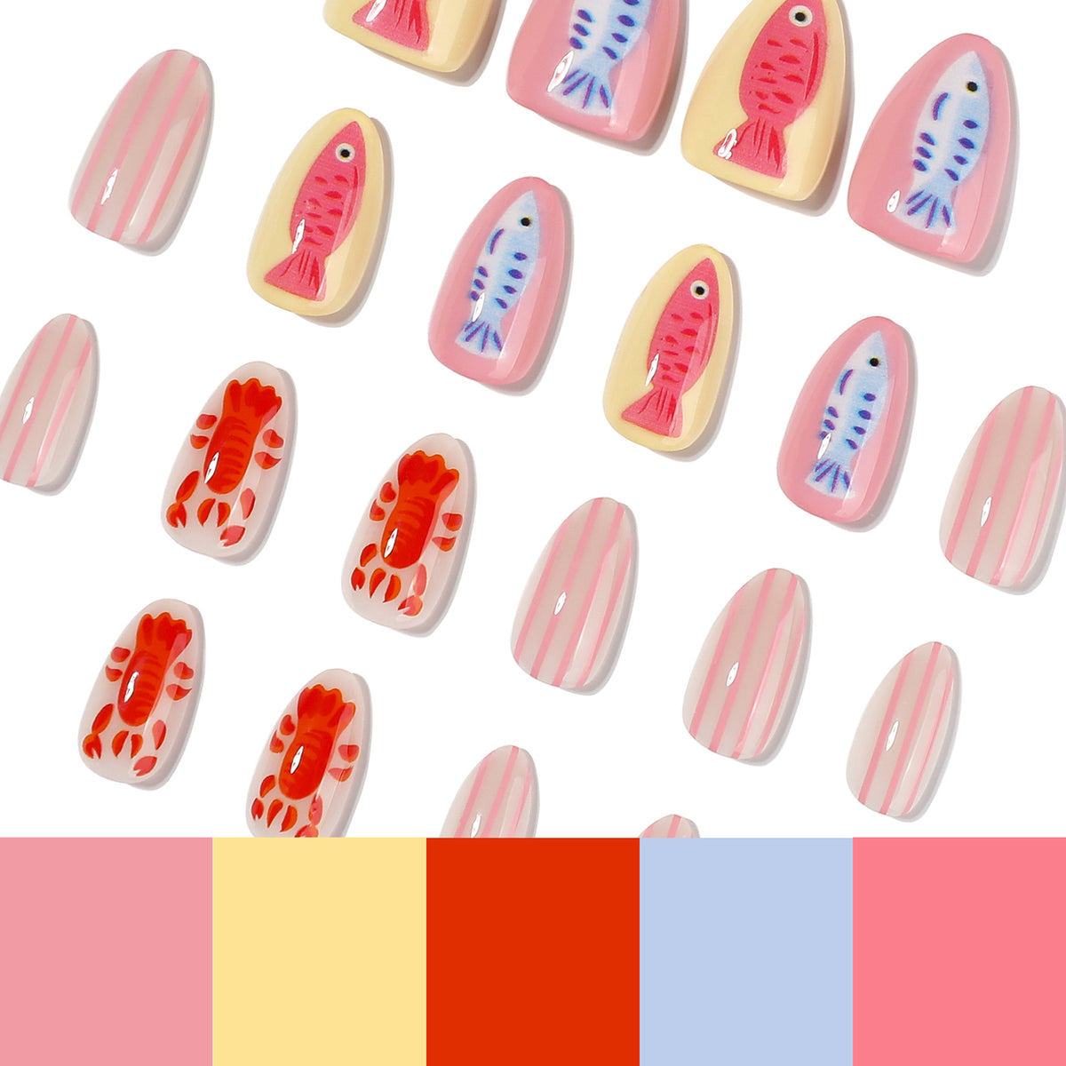 Kunstvolle Nagelkunst im maritimen Design Brehn