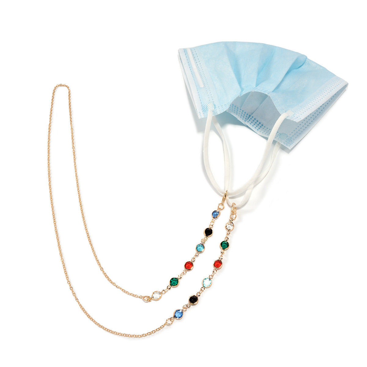 Elegante Edelstein-Brillen-Kette Brehn