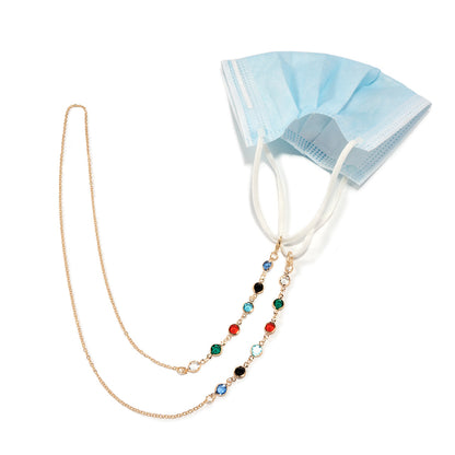 Elegante Edelstein-Brillen-Kette Brehn