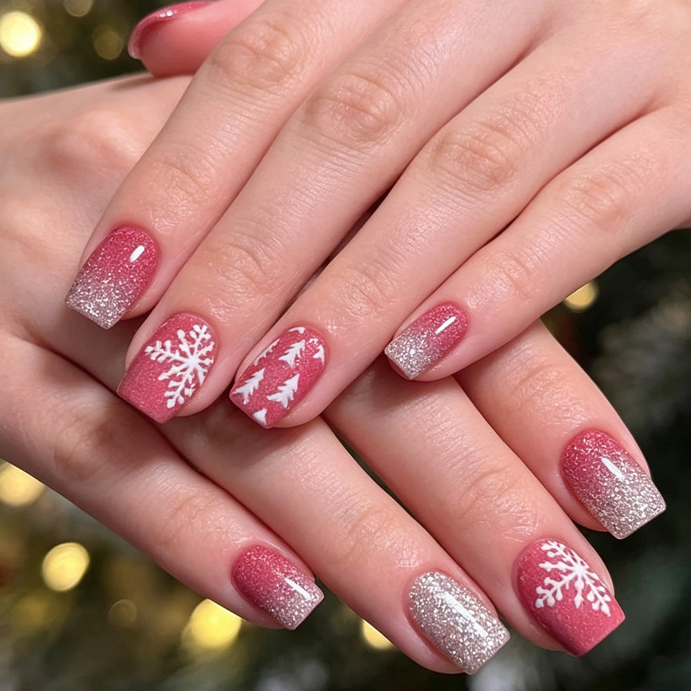 Festliche Holiday Press-On Nagelkunst Brehn